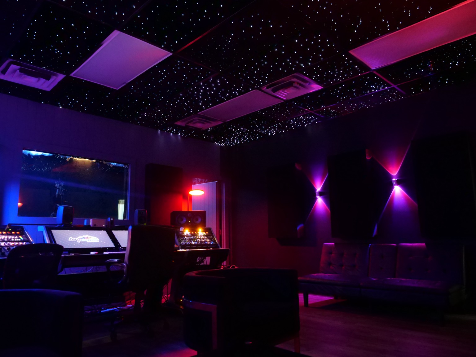 Wide view of the Hi-Tunes Studio A-Room